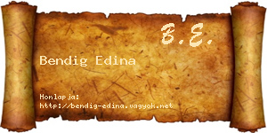 Bendig Edina névjegykártya