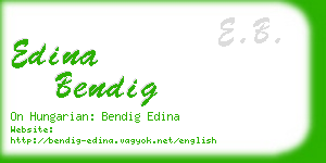 edina bendig business card